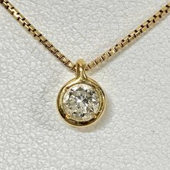 高品質☆一粒0.522ct ダイヤモンドトップ K18 鑑別書付き | Mercari
