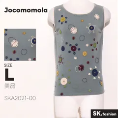美品 Jocomomola トップス タンクトップ　総柄　刺繍　ニット　コットン100％のサムネイル