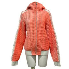 CHANEL(シャネル) パーカー サイズ38 M レディース P55854 オレンジ×白 長袖/エンボス生地/ジップアップのサムネイル
