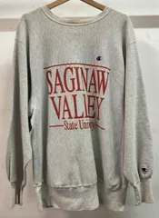 Champion REVERSE WEAVE チャンピオンリバースウィーブ スウェット 90s state university 刺繍タグ 変色 グレー サイズXL アメリカ製