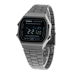 CASIO A168WGG-1B デジタル腕時計 レザーバンド交換・新品未使用品
