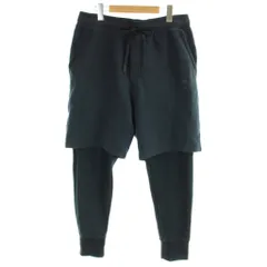 ナイキ NIKE ドッキングパンツ 黒 ブラック ドローストリング 裾リブ レイヤードデザイン /APのサムネイル