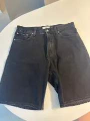 Calvin Klein PALACE ブラック デニム ハーフパンツ