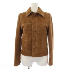 セリーヌ CELINE TRUCKER JACKET IN SUEDE トラッカージャケット スエード 36 茶 2E592657E /KHのサムネイル
