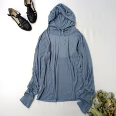 6/ROKU/UNITED ARROWS ユナイテッドアローズ バックホールフーディー シアー パーカー シルク カシミヤ混 /27Hのサムネイル
