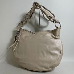 COACH】コーチ メタリックシルバー 本革 レザーショルダーバッグ