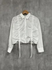 THE SHOP TK ザショップティーケー タケオキクチ リボン ギャザー シャツ sizeM/白 ■■ レディースのサムネイル