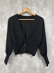RANDA ランダ バー ボタン クロップド カーディガン size0/黒 ◆■ レディースのサムネイル
