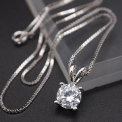 格安！0.4CT 憧れの一粒ダイヤモンド ネックレス プラチナ製 格安 