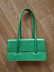 (新品) シンプル グリーン ショルダーバッグのサムネイル