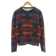 デニム&サプライ ラルフローレン DENIM & SUPPLY RALPH LAUREN ニット セーター 長袖 ヘンリネック 総柄 XS 紺 ネイビー 赤 レッド 788511939001 /KUのサムネイル