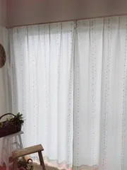 オリジナル商品オーダーレース完成品 幅200cm×丈198cm（総丈）CE3600NVのサムネイル