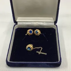 メンズアクセサリー　サンイーグル　カフスボタン・タイタック（チェーン・バー付きネクタイピン）ヴィンテージ　Y035のサムネイル