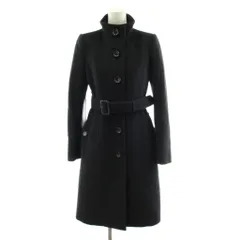 バーバリーブラックレーベル BURBERRY BLACK LABEL コート ロング丈 スタンドカラー アンゴラ アウター 38 黒 ブラック D5B17-279-09 /AN68のサムネイル