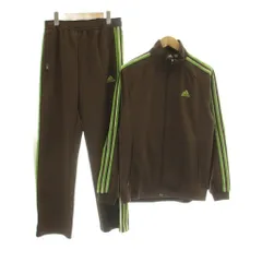 アディダス adidas パンツ M 茶色 ブラウン スタンドカラー 長袖 3本ライン /DUのサムネイル