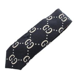 D279/GUCCI グッチ ネクタイ ネイビー 紺 GG柄 総柄 ビジネス - メルカリ