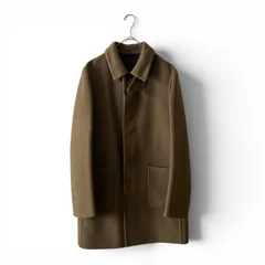 ジルサンダー  JIL SANDER ラフシモンズ期 Raf Simons期 Archive アーカイブ ウール ステンカラーコート 48 Lサイズ ブラウン グレー バイカラー 2012年製 ロング丈のサムネイル