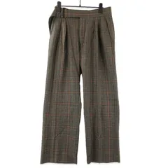 Paul Smith ポールスミス 2タック ワイドトラウザーズ 25AW クラシックガンクラブチェック 253104 モカ ガンクラブチェック S 71015875のサムネイル