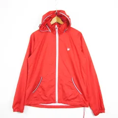 ルコックスポルティフ le coq sportif ウィンドブレーカー ジャケット 長袖 ジップアップ L レッド ワンポイント kz15378のサムネイル