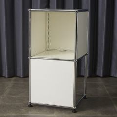 USMハラー 2段 キャビネット シェルフ ピュアホワイト