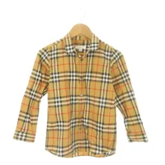 バーバリー BURBERRY Children シャツ 子ども服（男の子用） 8Y 135/64 茶 ブラウン ノバチェック レギュラーカラー 長袖 8001556 /CK18 ■GY50