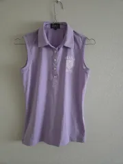 PEARLY GATES パープル ノースリーブ ポロTシャツ