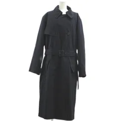 カルバンクライン CALVIN KLEIN トレンチコート ウール 36 黒 ブラック 長袖 ダブルブレスト ライナー付き /NP ■GY06のサムネイル