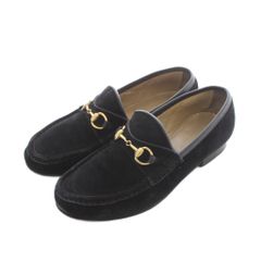 GUCCI】グッチホースビットローファー スエード ネイビー 36 1/2