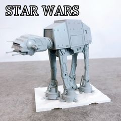 H-1542 BANDAI 반다이 STAR WARS AT-AT 1/144 그레이 눈에 띄는 상처 더러움 없음 프라모델 완성품 베이스 첨부 디오라마 디스플레이 피규어 모형