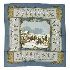 極美品 HERMES エルメス カレ90 スカーフ シルク Les Plaisirs du