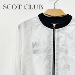 タグ付き SCOT CLUB スコットクラブ ショート ジャケット Y-5104 ９号 シースルー モノクロ 白 黒 長袖 レディース ファッション _208021のサムネイル