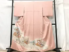 平和屋着物■豪華色留袖　駒刺繍　扇面御所車花文　暈し染め　金彩　正絹　逸品　CABG6551xe