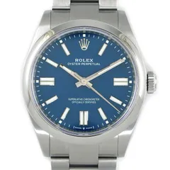 ロレックス Rolex 腕時計 オイスターパーペチュアル 41 134300 ルーレット刻印 ランダムシリアル メッドブルー文字盤 夜光インデックス 夜光針 SS 自動巻き 【箱・保付き】 【中古】のサムネイル