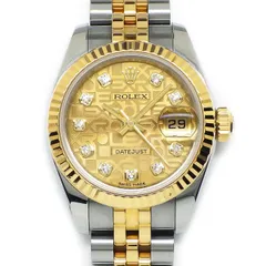 ロレックス Rolex 腕時計 デイトジャスト 179173G G番 2010年製 ルーレット刻印 10ポイント ダイヤインデックス シャンパンカラー コンピューター文字盤 デイト K18YG SS 自動巻き 【中古】のサムネイル