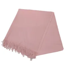 美品 HERMES エルメス ストール マフラー 大判 高級 カシミヤ100％ フリンジ ピンク 箱付きのサムネイル