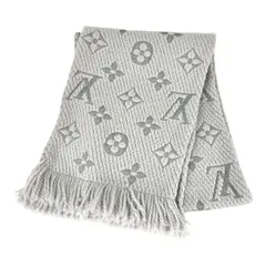 Louis Vuitton ルイ ヴィトン エシャル プ ロゴ マニア マフラー グレー 管理番号：11430のサムネイル