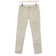 シャネル CHANEL 09P デニムパンツ ジーンズ ココマーク 36 ライトグレー ホワイト 無地 スリム P35408 /YM ■GY69のサムネイル