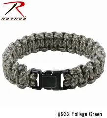 ロスコ メンズ ブレスレット マルチカラー パラコード Multi-Colored Paracord Bracelet polyester & plastic 932 Foliage Green　9inch ROTHCOのサムネイル
