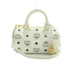 エムシーエム MCM Ella 2WAYミニボストンバッグ ショルダーバッグ ロゴ柄 白 MWBESEA01WT001 /MI ■GY12のサムネイル