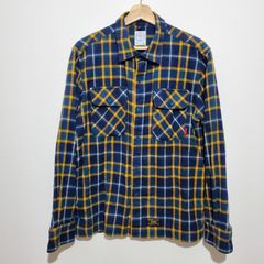 WTAPS ダブルタップス チェック ネルシャツ ブルー×グリーン - メルカリ