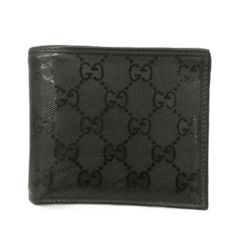 GUCCI PVC 二つ折り財布 インプリメ 黒 GG柄 小銭入れ 黒 - メルカリ