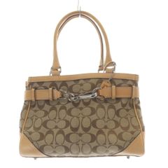 美品】COACH シグネチャー サッチェル ターンロック ボストンバッグ