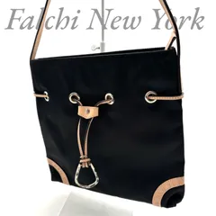 【B5616】 Falchi New York ファルチニューヨーク ショルダーバッグ ナイロン ブラック ドローストリング 斜め掛けのサムネイル