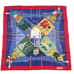 美品 HERMES エルメス カレ90 CARNAVAL DE VENISE ベニスのカーニバル