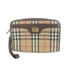 バーバリーズ Burberrys クラッチバッグ セカンドバッグ キャンバス レザー ノバチェック ロゴ ベージュ 茶 ブラウン ■GY18 /MQのサムネイル