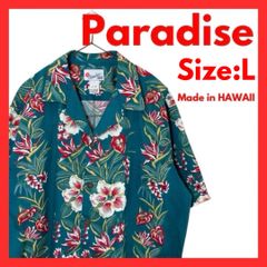 ✓【Howie】70sアロハシャツXLハワイ製リバースプリントオープンカラー