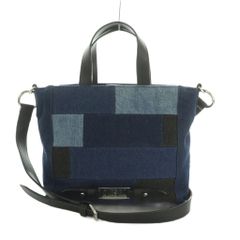 美品 russet ショルダーバッグ パッチワーク デニムプリント 日本製