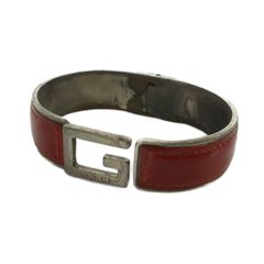グッチ GUCCI バングル ブレスレット Gロゴ Gモチーフ エナメルレザー