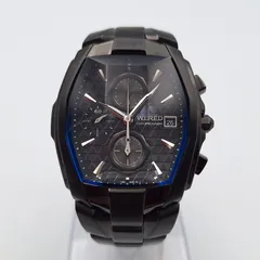 SEIKO WIRED セイコー ワイアード クロノグラフ メンズ 腕時計 ブラック ブルー  7T92-0HT0 【12643】のサムネイル