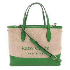 2wayトート kate spade ウーブン ギンガム ショルダー - メルカリ